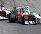 Vitantonio Liuzzi και Adrian Sutil - Ινδία Force - Monza 2010